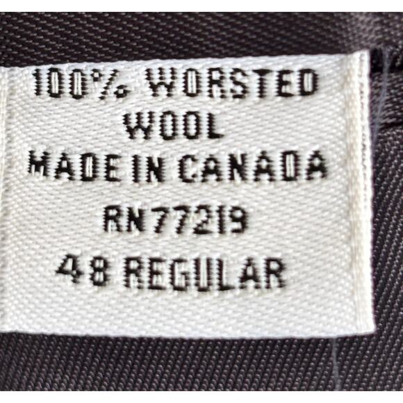 Joseph & Feiss Mens 48R Wool Navy Gold Button Blazer Suit Jacket Career Preppy - Picture 3 of 10